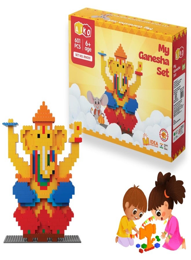 AIKO My Ganesha 601-Piece Building Blocks Set | Festive DIY Ganesha Idol Kit for Kids & Family | Multi-Colour Construction Toy | STEM Learning & Creativity | Gift for Boys & Girls (6+ Years) - Image 1
